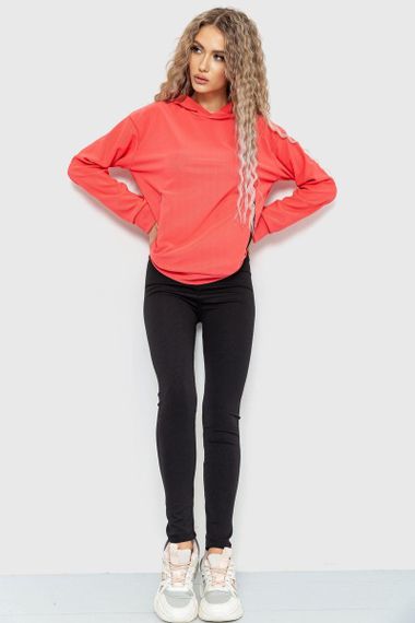 Худи женский с капюшоном  цвет коралловый 182R8030 | Зображення 1