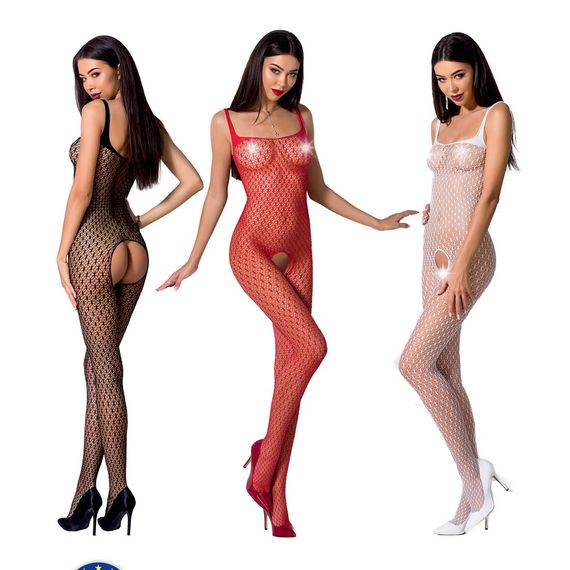 Бодистокинг Passion BS071 black, комбинезон на бретелях | Зображення 4