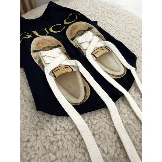 Брендовая футболка для собак Gucci Sandals Black | Стильная одежда для питомцев | Зображення 2