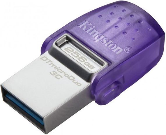 Flash Drive Kingston DT Duo 3C 256GB 200MB/s dual USB-A + USB-C | Зображення 1