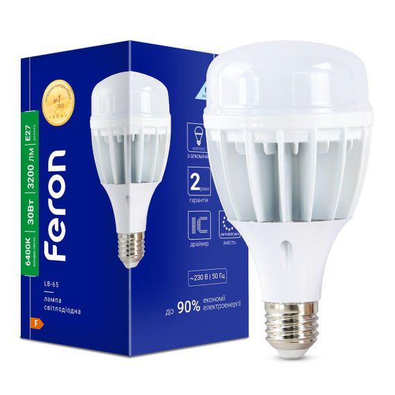 Світлодіодна лампа Feron LB-65 30Вт E27 6400K