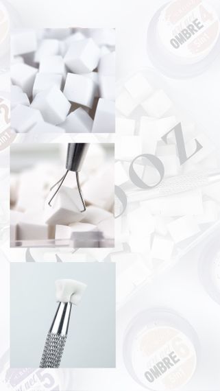 Скретч-ручка для маникюра с набором губок 100шт (для омбре, градиента) в боксе | Зображення 3