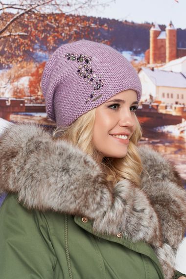 Шапка «Эмбер» сиреневый