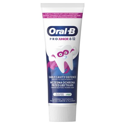 Детская зубная паста Oral-B Pro Junior для детей от 6 до 12 лет 75 мл (8700216089654) | Зображення 1