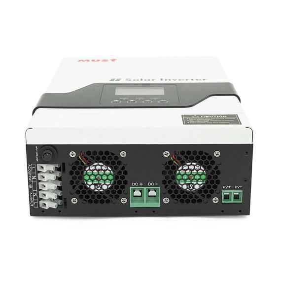 Гiбрiдний ДБЖ  MUST PV18-1012VPM, 1000W, 12V, ток заряда 10-20A, 170-280V, MPPT (60А, 105 Vdc), 225*355*92 мм, 5.5 кг | Зображення 2