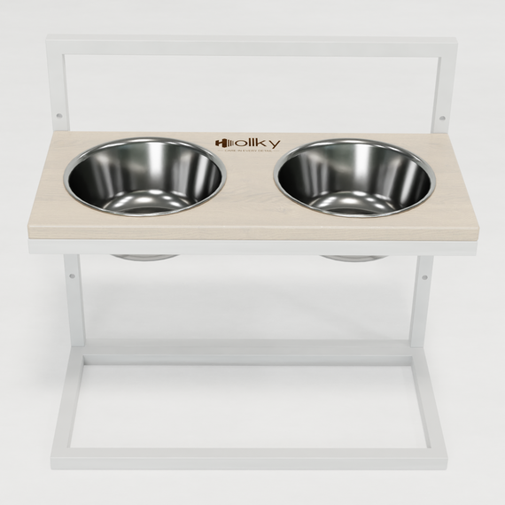 Миски на регулируемой подставке для больших собак Hollky Flex L (2 × 1.8 л) FL-502850-WHWH | Зображення 3