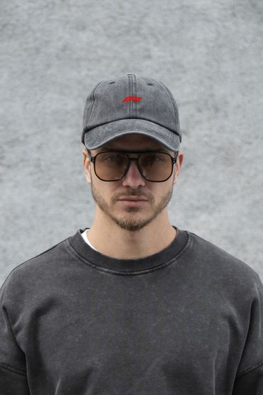 Кепка бейсболка Vintage Without з принтом F1Red Black