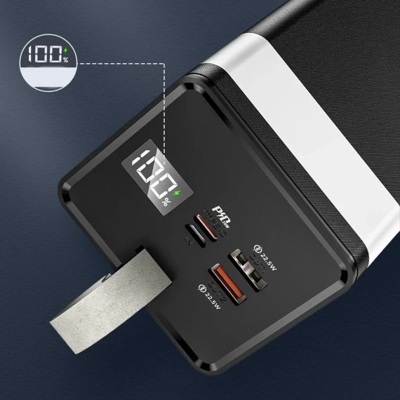 Оригінал Hoco з ліхтариком J86A 50000mAh QC22.5W+PD20W Powermaster Power bank зі швидкою зарядкою | Зображення 3