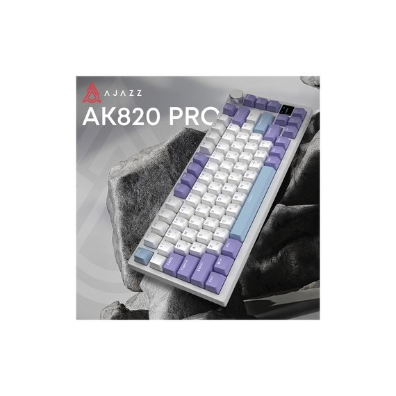 Клавіатура Ajazz AK820 Pro Gift Switch Purple RGB USB/Wireless/Bluetooth UA Purple (AK820PRO-G-PWB) | Зображення 6