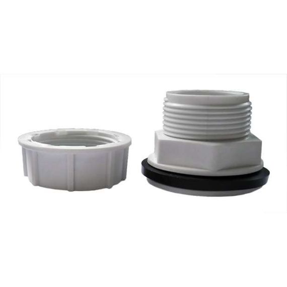 Штуцер 1/2 дюйма 20 мм белый с заглушкой | Зображення 1