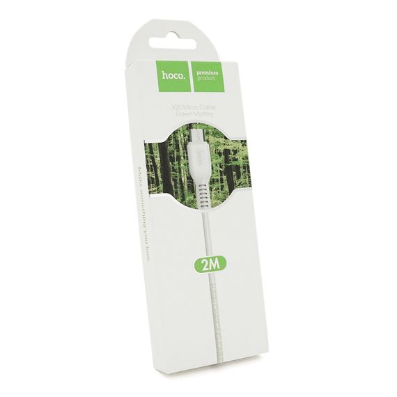 Кабель Hoco X20, Micro-USB, 2A, White, довжина 2м | Зображення 1