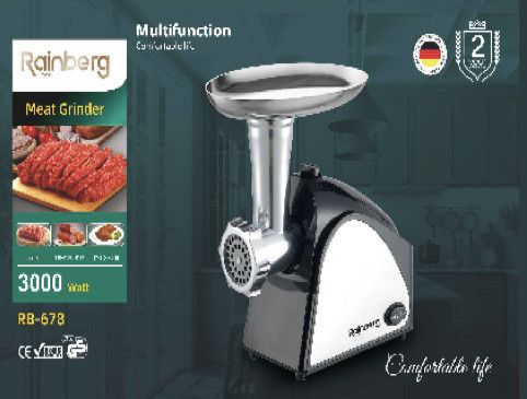 Мясорубка Rainberg RB-678 3000W + Насадка Для Колбас | Зображення 3