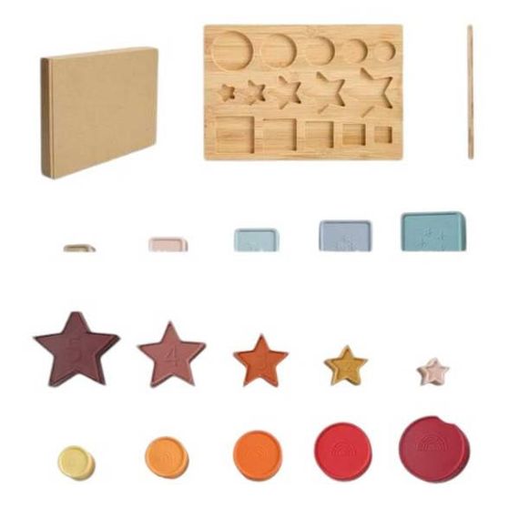 Розвиваючий дерев'яний сортер Геометричні фігури 15 елементів C 64041