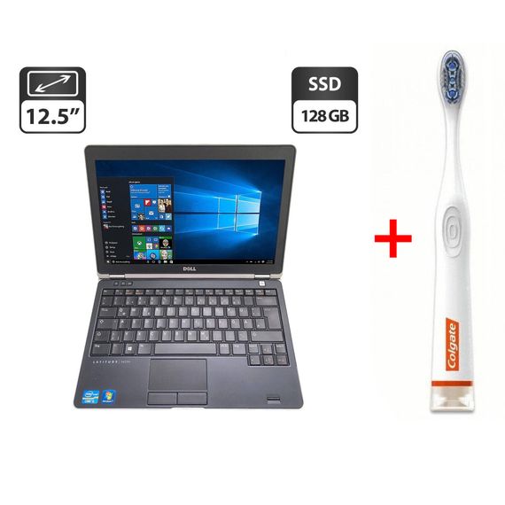 Нетбук Dell Latitude E6230 / 12.5" (1366x768) TN / Intel Core i5-3340M (2 (4) ядра по 2.7 - 3.4 GHz) / 8 GB DDR3 / 128 GB SSD / Intel HD Graphics 4000 б/у + Подарок  Умная интерактивная зубная щетка Colgate Connect M1 / Bluetooth