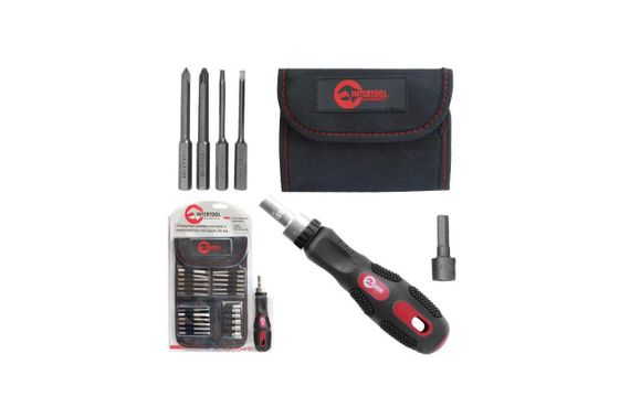 Отвертка Intertool - реверсивная 26 ед., Pro (VT-1026) | Зображення 1