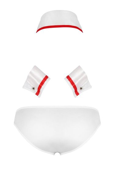 Комплект эротического мужского белья Passion 037 GREGORY XXL/XXXL White, трусы, воротник, манжеты Sex Aura | Зображення 3