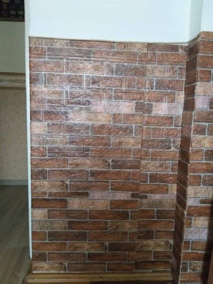 Самоклеюча декоративна 3D панель під коричневу цеглу катеринослав 700х770х5мм (179) SW-00000248 | Зображення 1