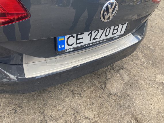Накладка на задний бампер OmsaLine (нерж) SW (универсал) для Volkswagen Passat B8 2015-2024 гг | Зображення 1