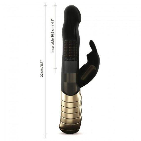 Вібратор-кролик Dorcel Baby Rabbit Gold 2.0 з перловим масажем і голівкою, що обертається | Зображення 5