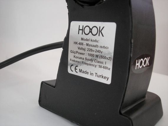 Обогреватель кварцевый инфракрасный HOOK HK 406 1000W напольный электрообогреватель | Зображення 5