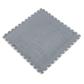 Підлога-пазл плюшевий 60х60х1см Світло-сірий (D) SW-00002081