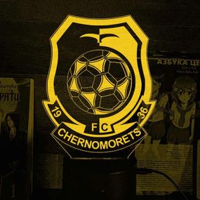 Акриловый светильник-ночник Черноморец ФК желтый tty-n002266