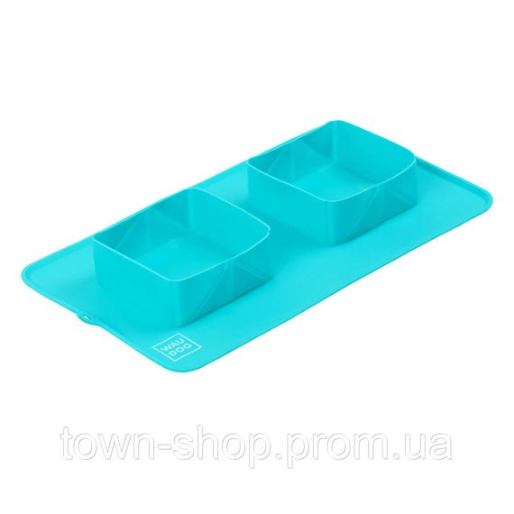 Миска складная WAUDOG Silicone, 385х230х50 мм голубой | Зображення 2