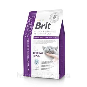 Корм сухий Brit VetDiet Cat Gastrointestinal High Fibre 2 кг для котів із чутливим травленням