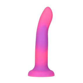 Фалоімітатор, що світиться в темряві, ADDICTION Rave 8″, Glow in the Dark Dildo Pink Purple, 20,3 см Sex Aura