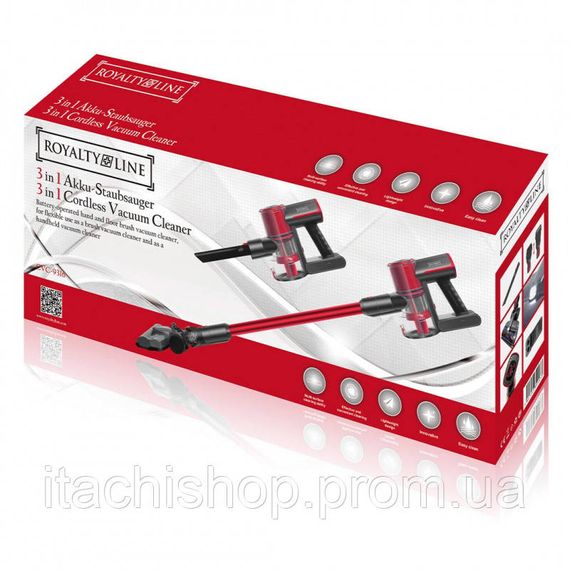 Бездротовий акумуляторний пилосос Royalty Line CVC-9316 Red / Червоний | Зображення 5