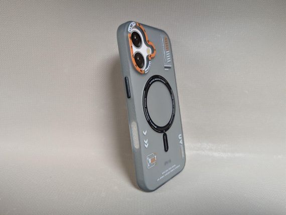 Чохол для iPhone 16 / Айфон 16 RbooT, магнітний чохол MagSafe, захисний, сірий | Зображення 2