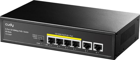 Комутатор Cudy FS1006P, 6 портовий 10/100M PoE+Switch 60W | Зображення 2