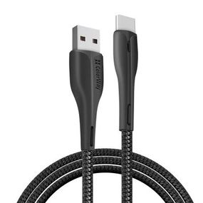 Дата кабель ColorWay USB 2.0 AM to Type-C 1.0m led black (CW-CBUC034-BK) (CW-CBUC034-BK)