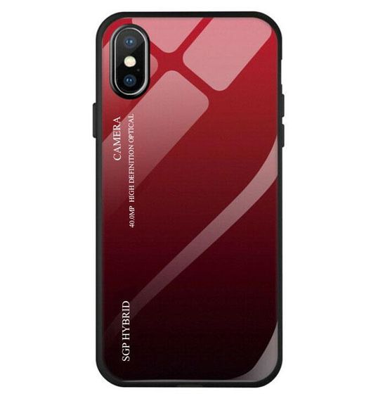 Чохол бампер Primo Gradient Glass для Apple iPhone X / Xs - Red | Зображення 1