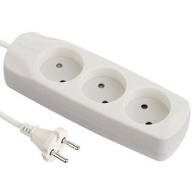 Удлинитель сетевой без заземления, 3Р, 1.5м