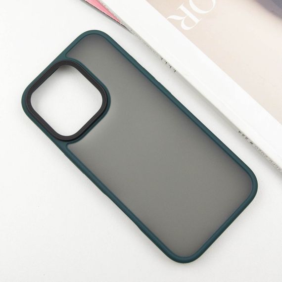 TPU+PC чехол Metal Buttons для Apple iPhone 16 Pro (6.3") Зеленый | Зображення 3