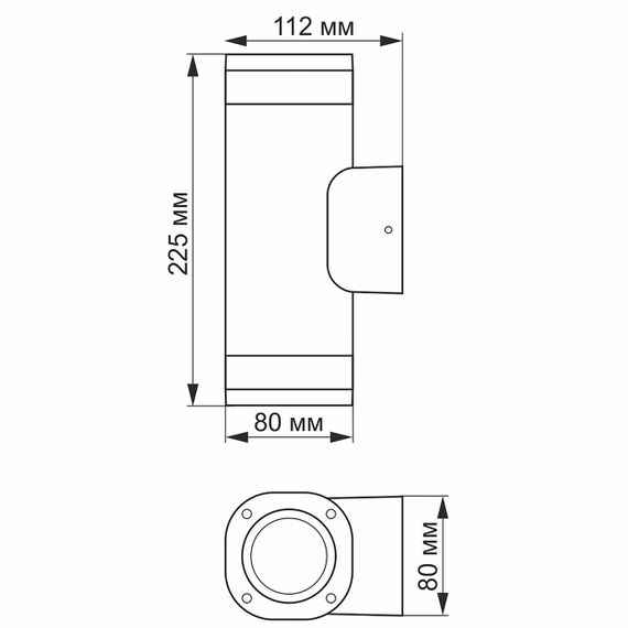 Світлодіодний світильник архітектурний AR072G IP54 VIDEX GU10x2 | Зображення 3