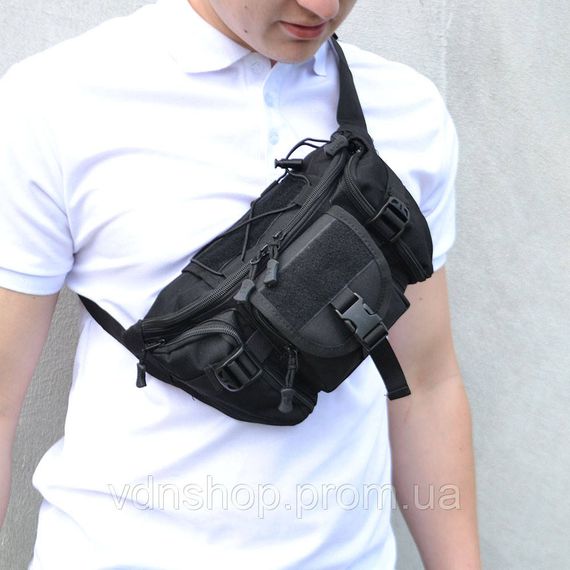 Нагрудная мужская сумка тактическая тканевая, Нагрудная сумка мужская тактическая тканевая ВСУ DK-11 | Зображення 8