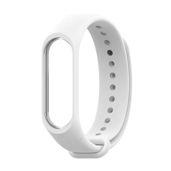 Силіконовий ремінець для Xiaomi Mi Band 3/4 Білий | Зображення 1