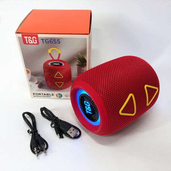 Блютуз колонка с радио TG655, Хорошая колонка для музыки Bluetooth с USB и AUX входом DH-34 | Зображення 7
