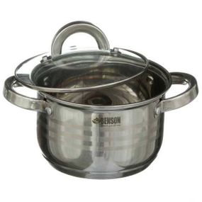 Набір каструль Benson BN-199 із нержавіючої сталі 6 предметів з кришками