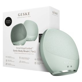 Ультразвуковая щетка для тела и интенсивный пилинг GESKE Sonic Body Brush&Intensive Exfoliator 7в1 starlight, Зеленый