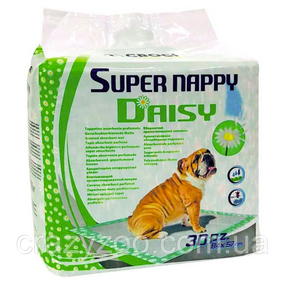 Пелюшки для собак Croci Super Nappy Daisy з ароматом ромашки 84 x 57 30 шт. c6028313 ЦІНА ЗА 1 ШТ