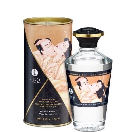 Розігрівальна олія Shunga Aphrodisiac Warming Oil – Vanilla Fetish (100 мл) без цукру, смачна sexstyle