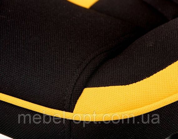 Офісне крісло - геймерське крісло Prime black - yellow екокожа | Зображення 7