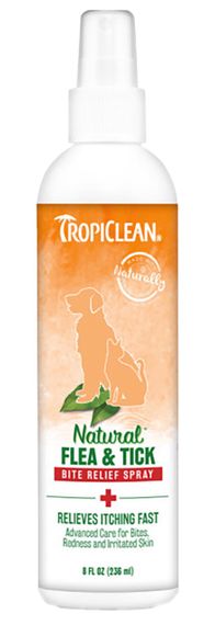 Спрей від укусів бліх та кліщів для собак та котів TropiClean Natural Flea & Tick Bite Relief Spray, 236 мл