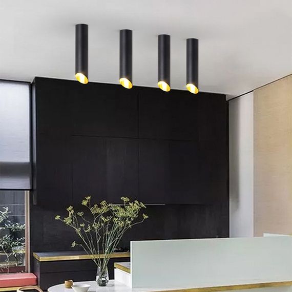 Люстра стельова на 1 лампочку 27617 Чорний 39х6х6 см. | Зображення 1