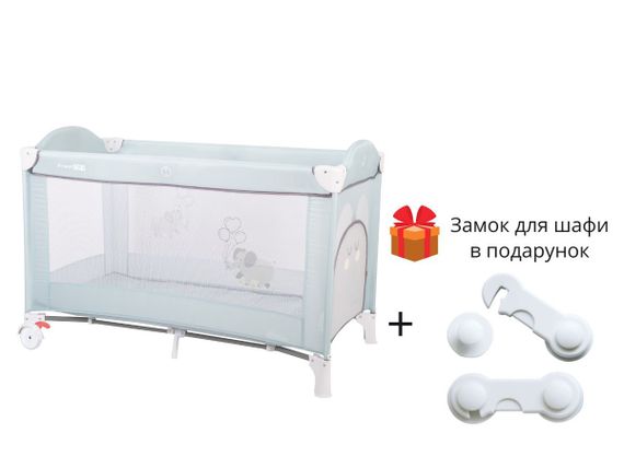 Ліжко-манеж FreeON Balloon elephant Dusty Mint