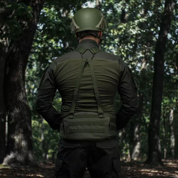 Плечові ремені для тактичного поясу РПС Олива, Ukrarmor MOLLE, лямки плечові до розвантажувального поясу, плечові ремені ЗСУ | Зображення 4