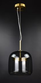 Люстра світлодіодна підвісна LED світильник для квартири на стелю лед 27044 Латунь 45-150х22х22 см.